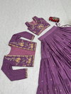 PC 538 Chinon With Embroidery Thread And Sequence Work Lehenga With Blouse And Jacket Wholesale Clohing Distributors In India